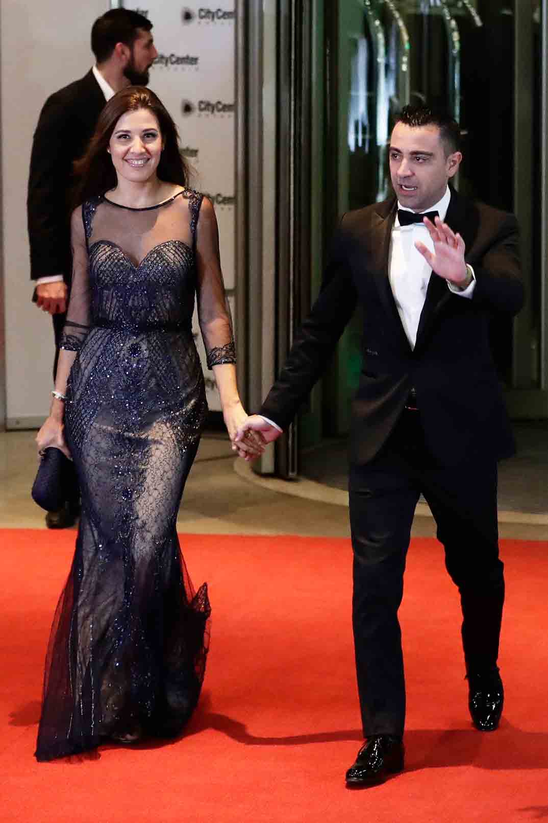 xavier hernandez y nuria cunillera en la boda de messi